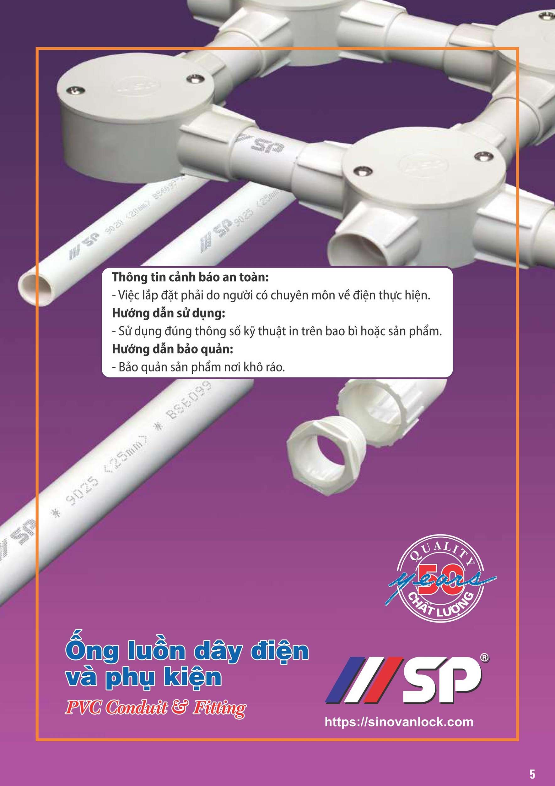 Bảng giá ống luồn dây điện PVC HDPE Sino Vanlock áp dụng cho đại lý